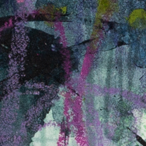 Abstract art detail from Gathering highlighting layered marks and subtle colour shifts that evoke connection and quiet movement.