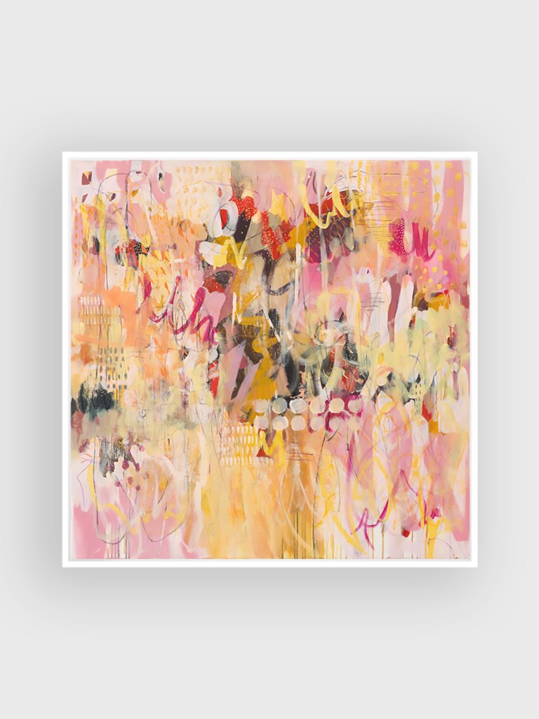 large contemporary abstract painting on canvas