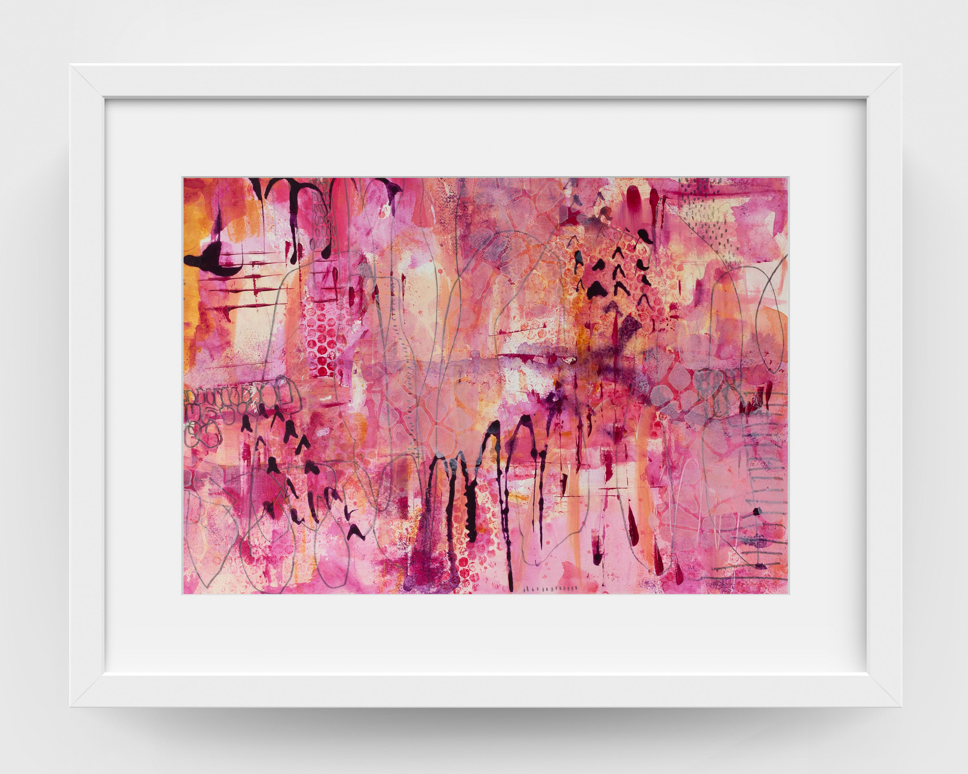 Last Cherry Light by Lisa Marie Jones displayed in a contemporary living space, showing scale and presence.