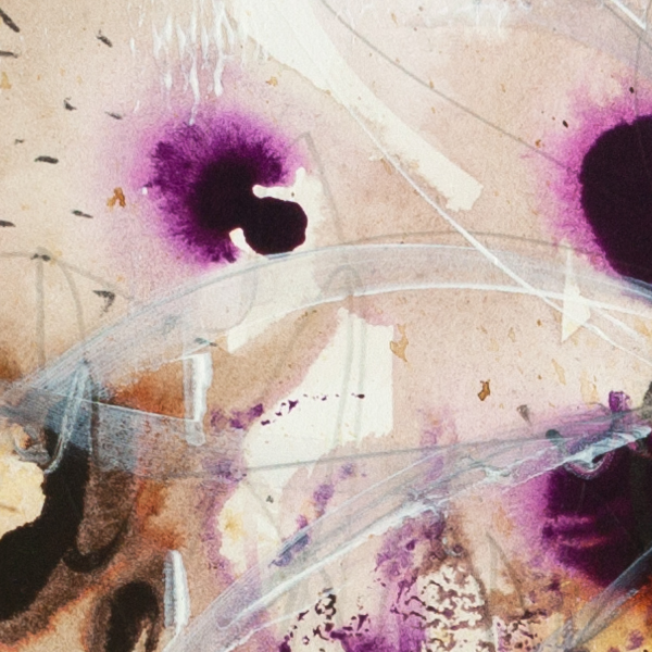 Textural detail from Mulberry Veil revealing depth, surface variation, and subtle patterning within the abstract composition