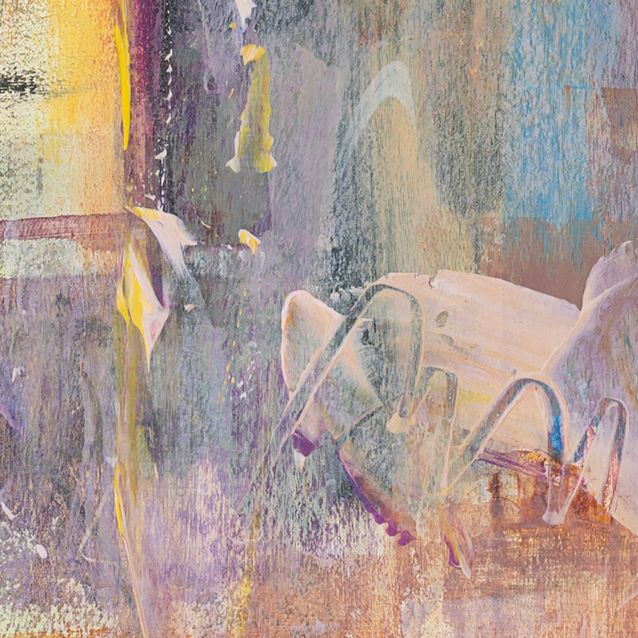 Atmospheric abstract detail from When the City Breathes by Lisa Marie Jones featuring softened city-like shapes