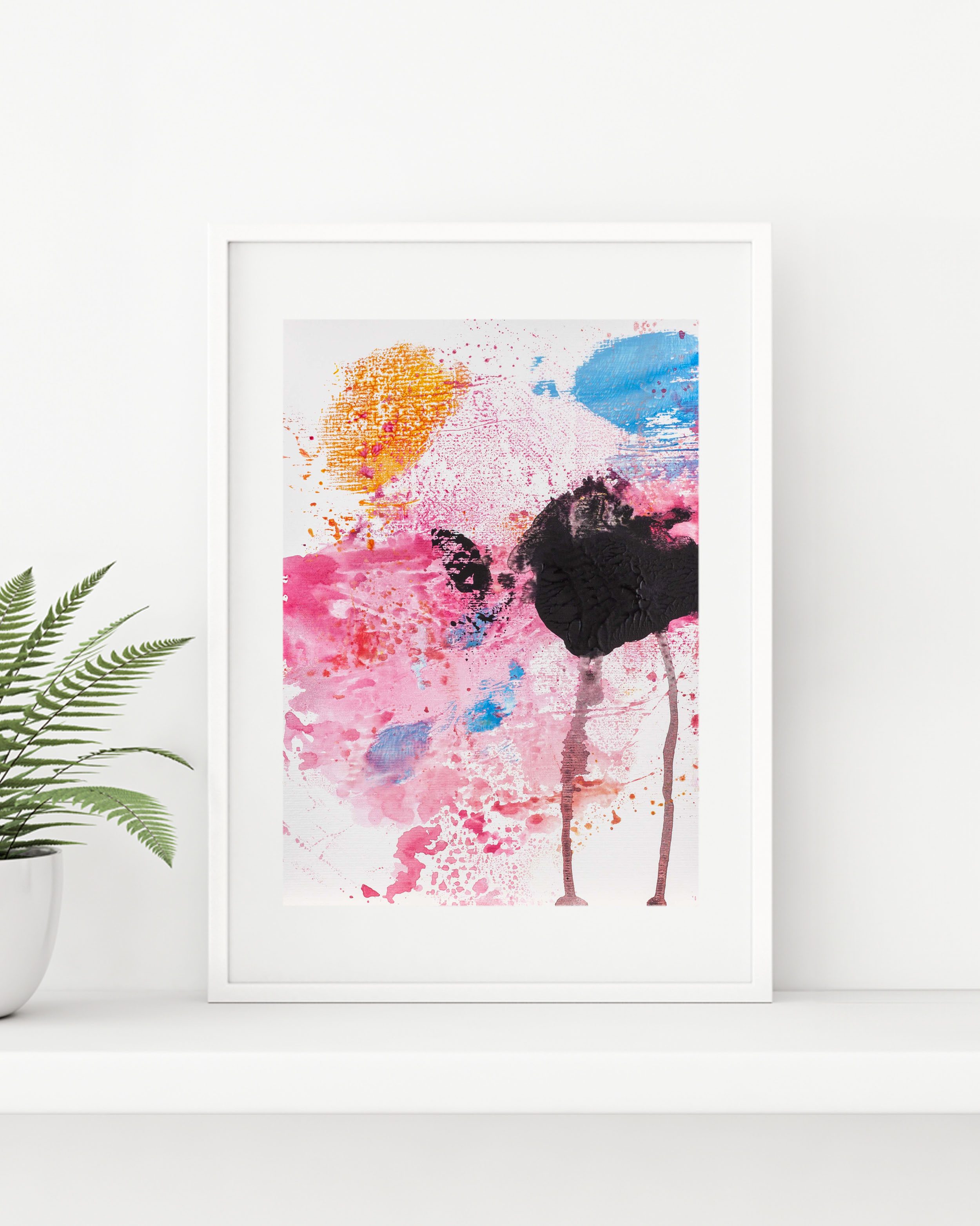 Palette Perfect abstract composition by Lisa Marie Jones exploring balance, colour, and intuitive mark-making